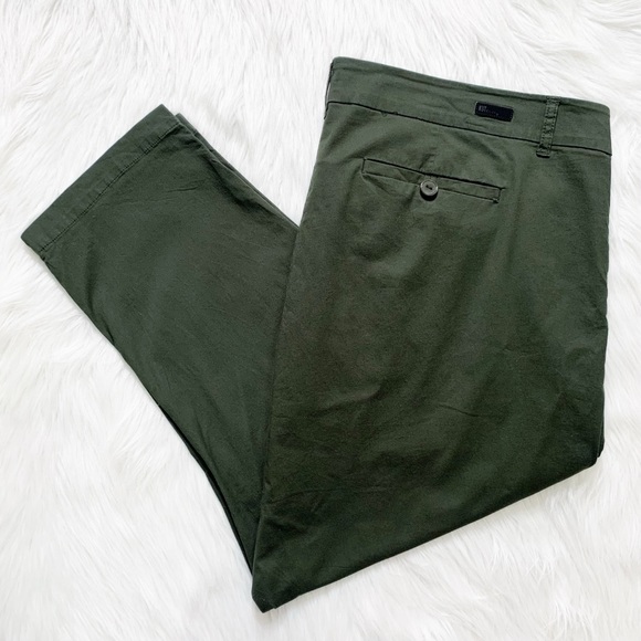 Kut from the Kloth Pants - Kut From The Kloth Cropped Dark Green Trouser Pants